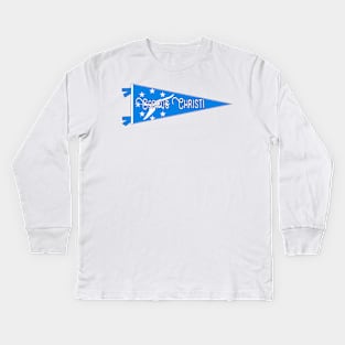 Corpus Christi Flag Pennant Kids Long Sleeve T-Shirt